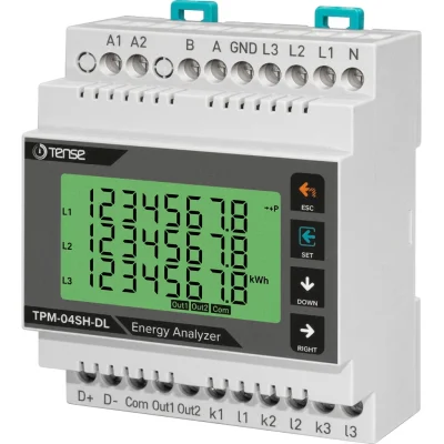Haberleşmeli, Ray Tipi, 53×31 Cam Lcd Ekranlı Enerji Analizörü