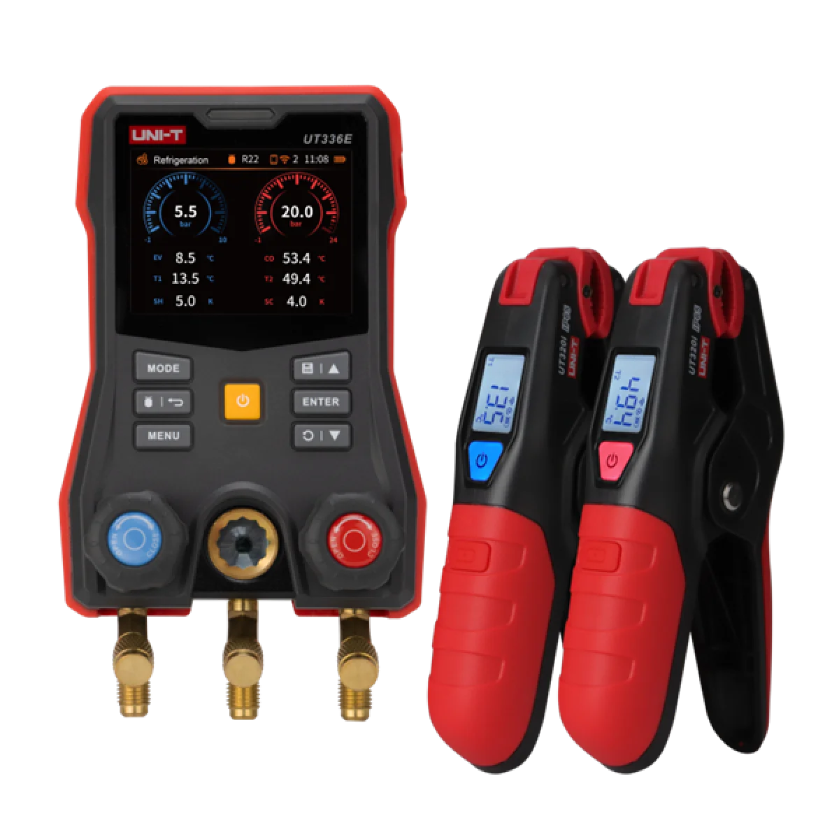 UNI-T UT336E KIT Kablosuz Sıcaklık Kelepçeli Dijital Manifold - Olimpiyat Otomasyon