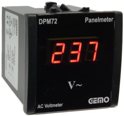Dpm72-vac500 - Panel Tipi Dijital AC Voltmetre