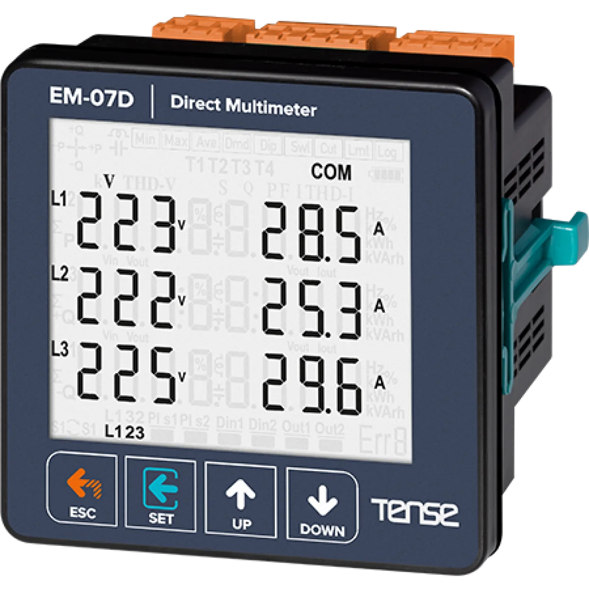 Haberleşmeli, 71.5×61.5 Cam Lcd Ekranlı Setli Direkt Multimetre (250a) - Olimpiyat Otomasyon